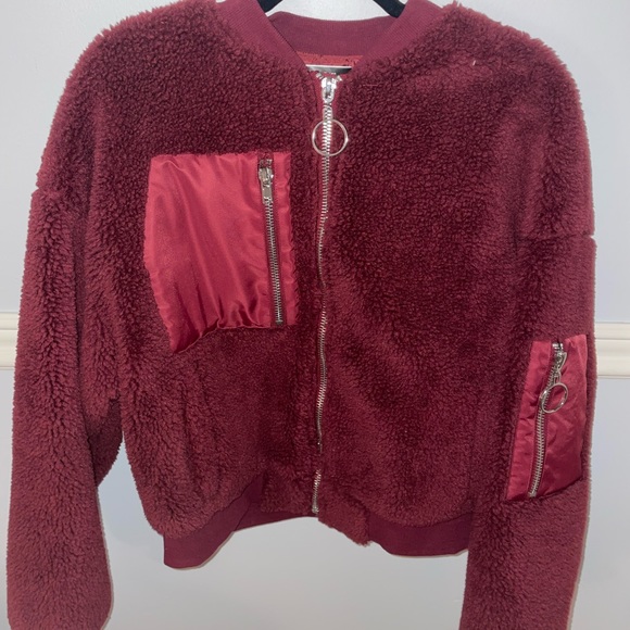 Blue Blush Jackets & Coats Burgendy Jacket Poshmark